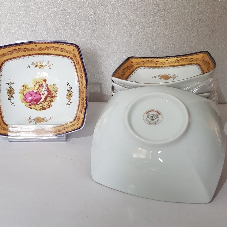 پیاله ماست خوری چینی پردیس کاشان مدل لیلی و مجنون بسته 6 عددی