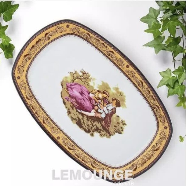 دیس لمونژ چینی مدل لیلی و مجنون سایز بزرگ مناسب برنج خوری