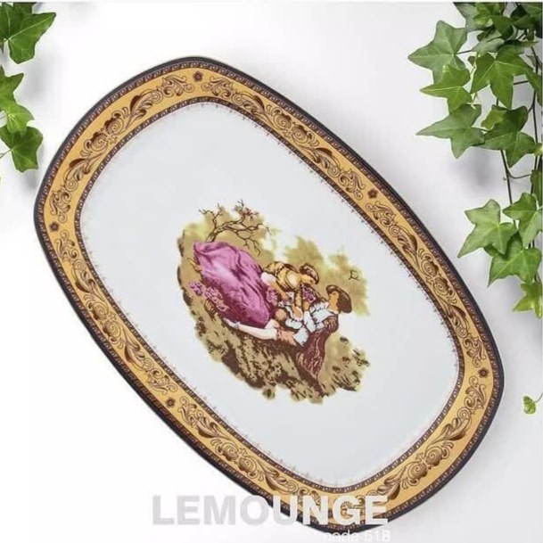 دیس لمونژ چینی مدل لیلی و مجنون سایز بزرگ مناسب برنج خوری
