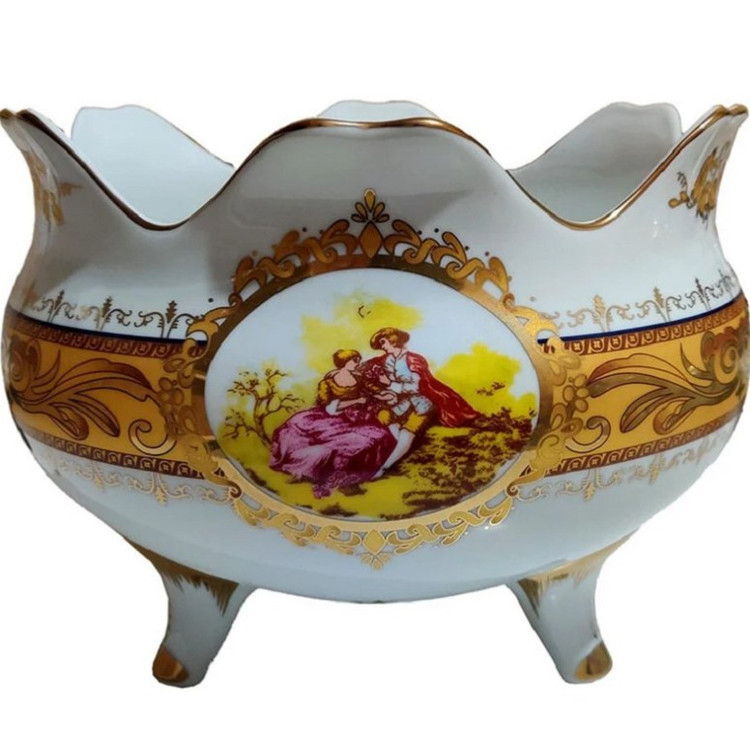 آجیل خوری سه پایه چینی طرح طلایی لیلی مجنون لردشید ارسال پسکرایه