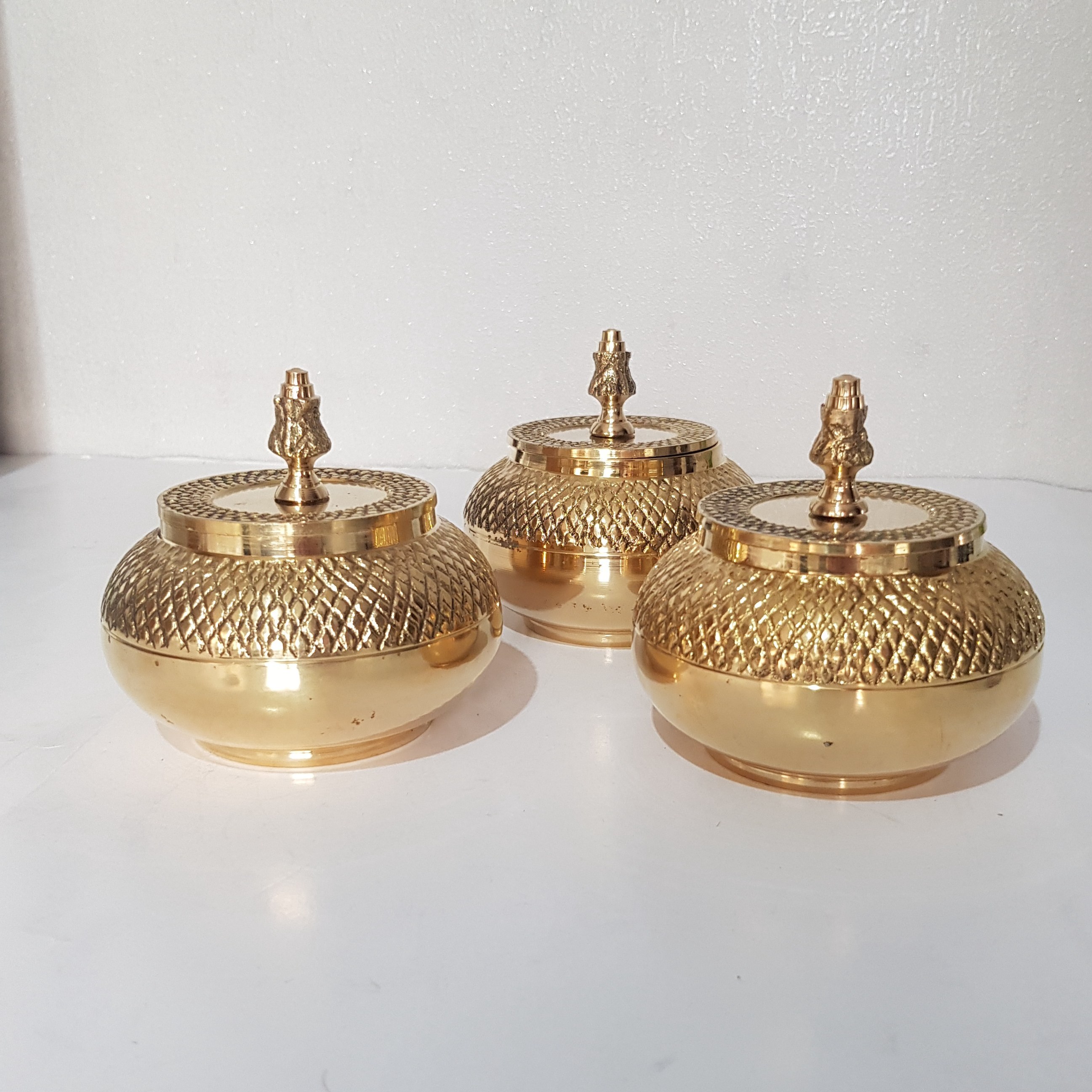 قندان برنز اصل هندی طرح خطی ارسال پسکرایه