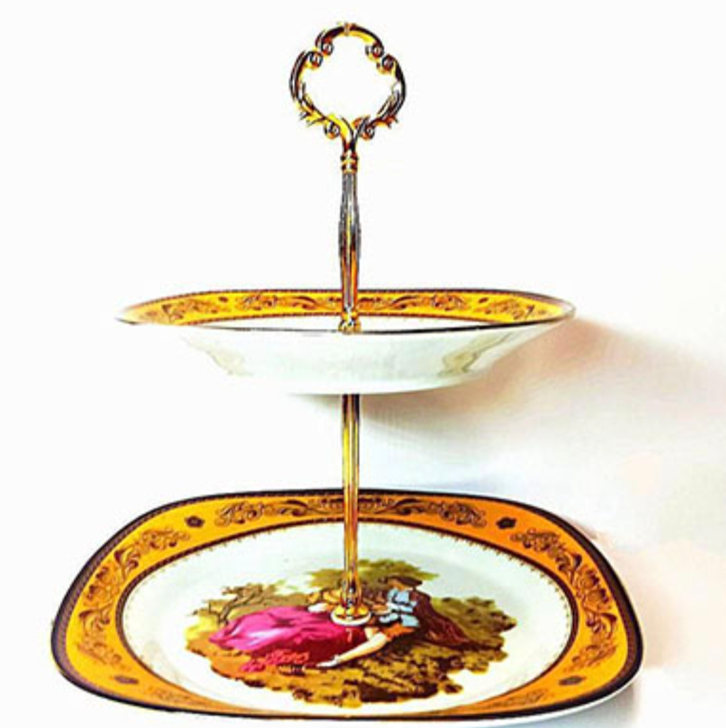 شیرینی خوری ۲ طبقه چینی پردیس کاشان مدل لیلی و مجنون