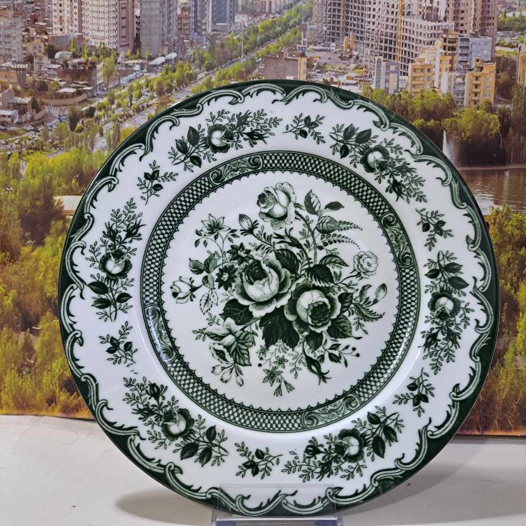 دیوارکوب چینی طرح گل بزرگ رنگ قلم سبز و قرمز مناسب کادویی و دیوارکوب دکوری زیبا