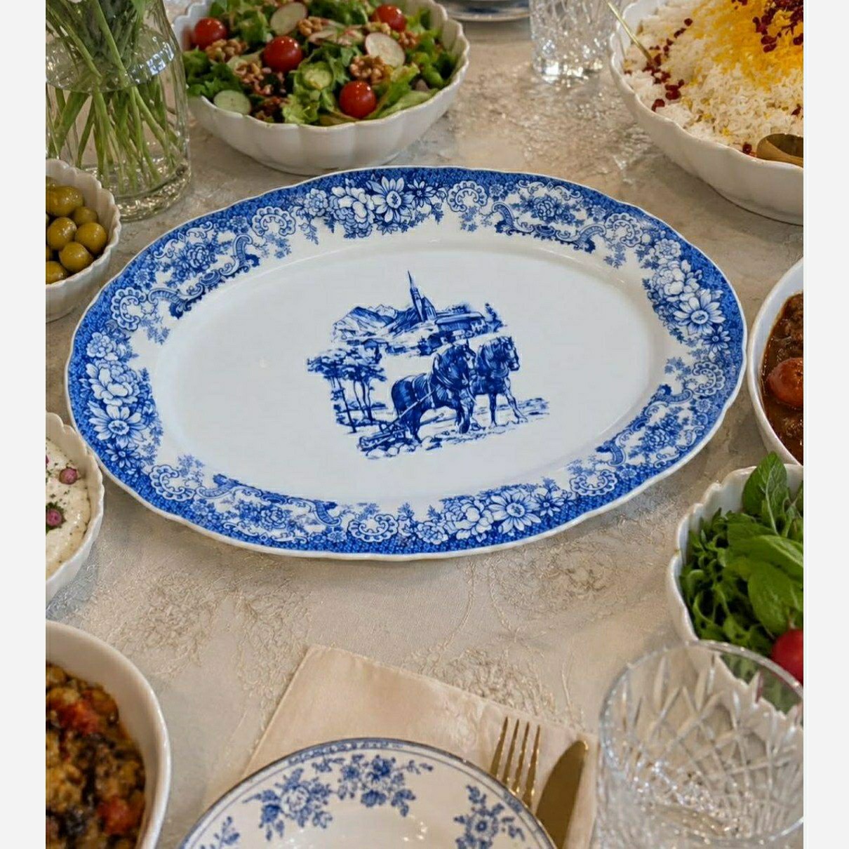 دیس سایز بزرگ قلم آبی